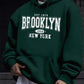 1998 BROOKLYN Graphic Print, Men's Casual Fashion Long Sleeve Crew Neck Hoodie