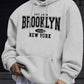 1998 BROOKLYN Graphic Print, Men's Casual Fashion Long Sleeve Crew Neck Hoodie